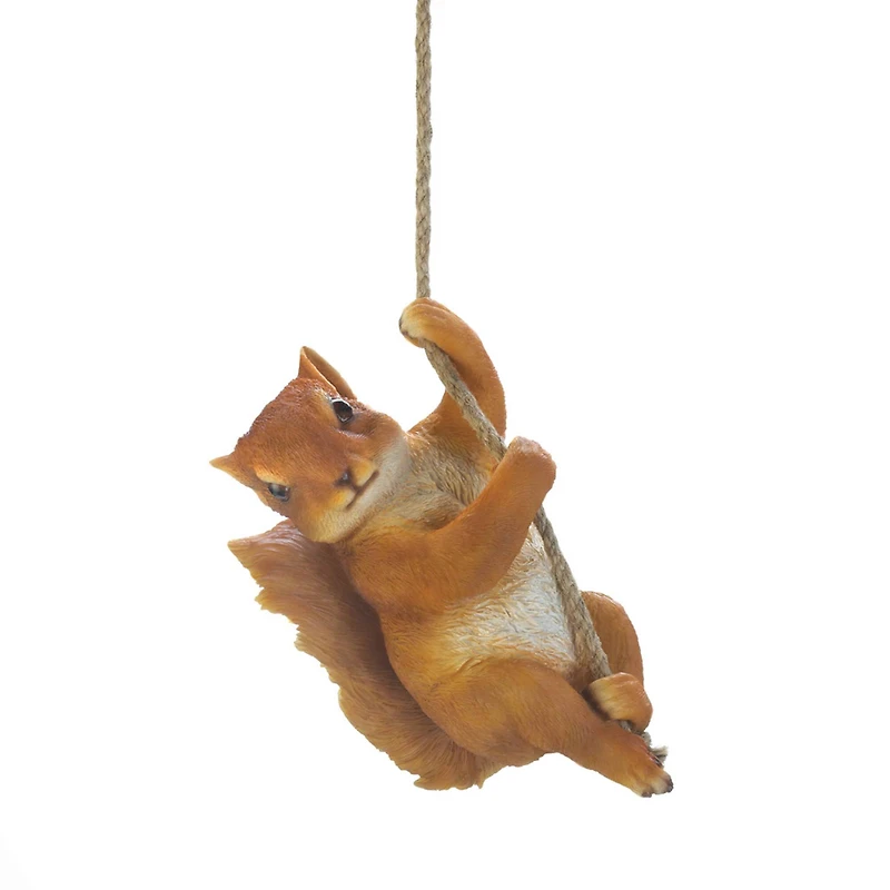 7" Hanging Squirrel Décor