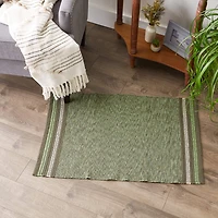 DII® Modern Stripe Variegated Handwoven Recycled Yarn Rug