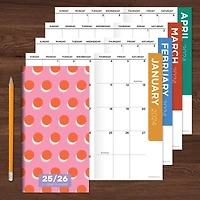 TF Publishing 2025-2026 Small Pink Orange Crush Monthly Pocket Planner