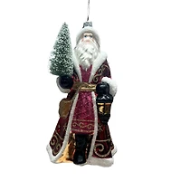 7" Santa Holding Tree Glass Ornament by Ashland®