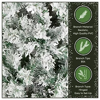 7.5ft. Unlit Acacia Medium Flocked Artificial Christmas Tree