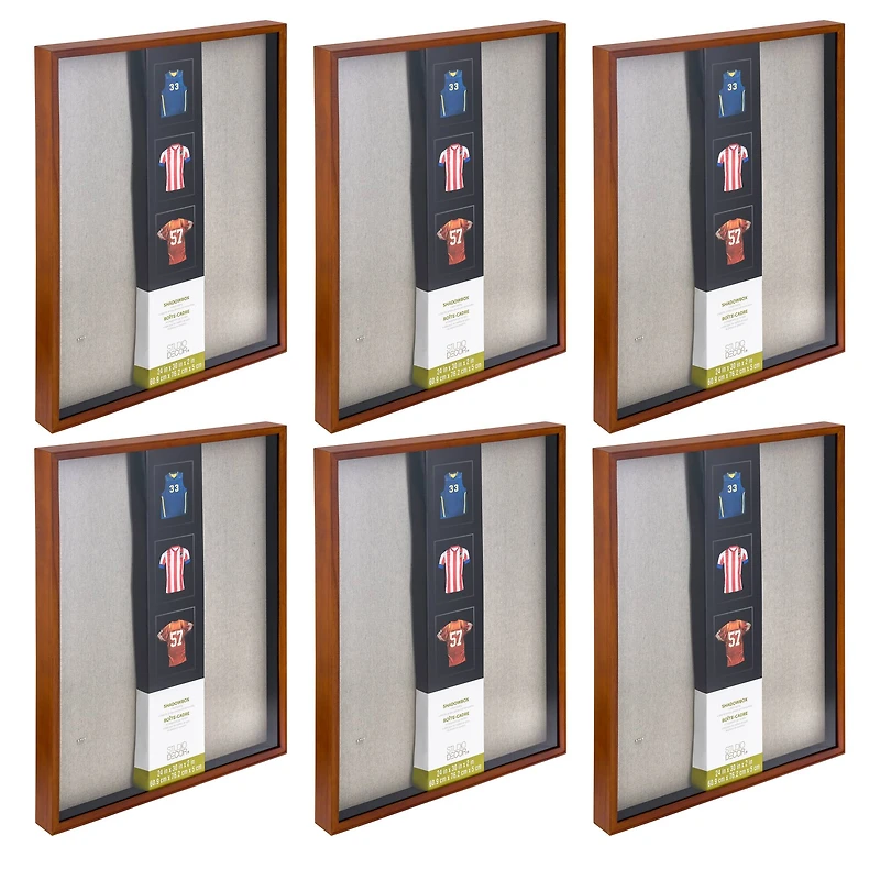 6 Pack: Walnut 24" x 30" Shadowbox by Studio Décor®