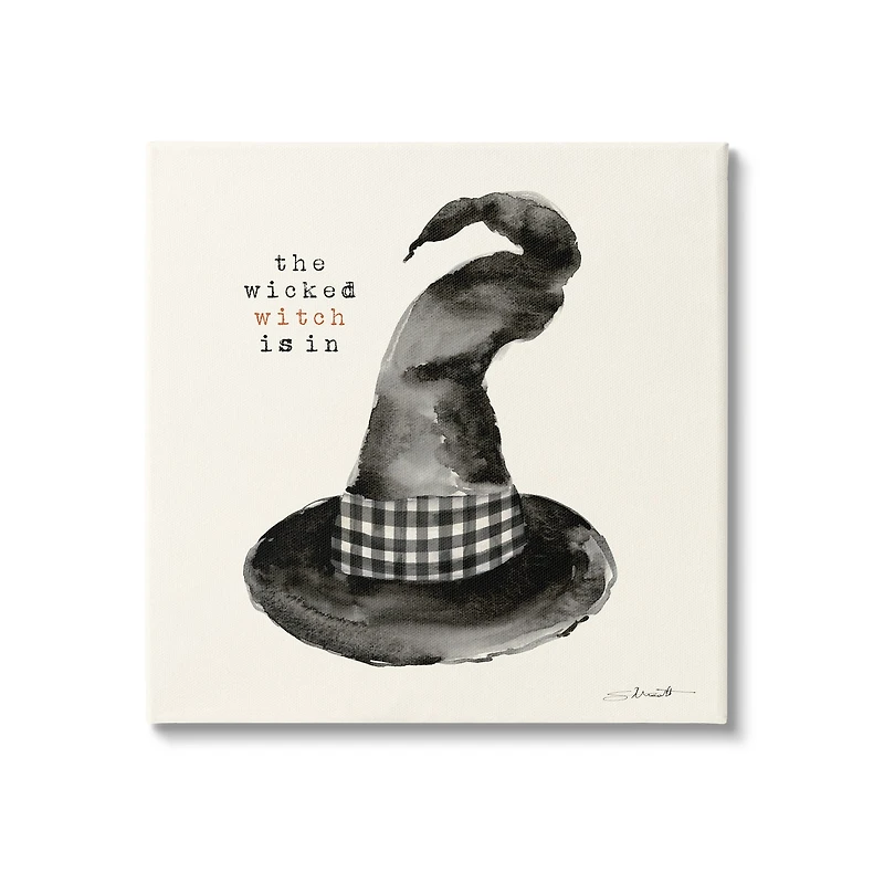 Stupell Industries The Wicked Witch Is In Halloween Canvas Wall Art