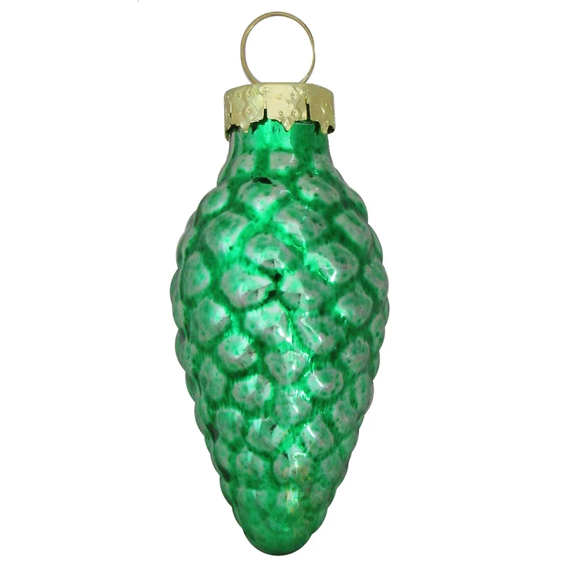 Whitehurst 56ct. 2" Matte Green Glass Pinecone Ornaments