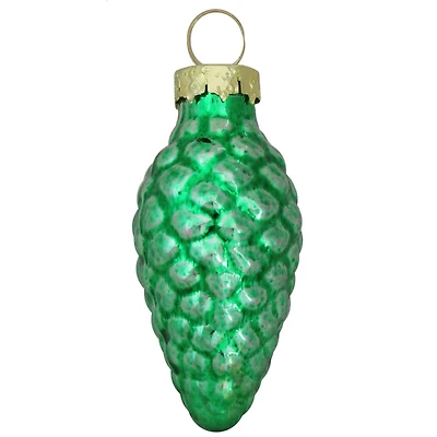 Whitehurst 56ct. 2" Matte Green Glass Pinecone Ornaments