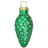 Whitehurst 56ct. 2" Matte Green Glass Pinecone Ornaments