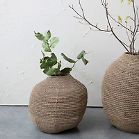 Hello Honey® Large Natural Decorative Handwoven Rattan Basket