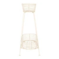 Serenity Metal Wire Plant Stand, Cream