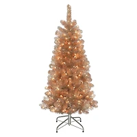 4.5ft. Pre-Lit Tinsel Artificial Christmas Tree, Clear Lights