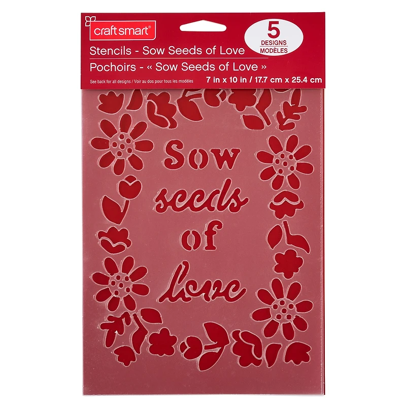 Sow Seeds of Love Stencil, 7" x 10" by Craft Smart®