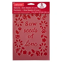 Sow Seeds of Love Stencil, 7" x 10" by Craft Smart®