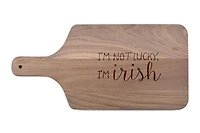 17" I'm Irish Walnut Paddle Cutting Board