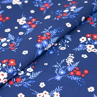 SINGER Patriotic Floral Cotton Fabric