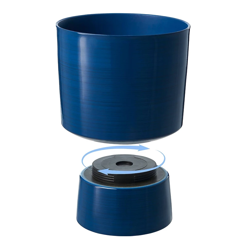 Glitzhome® 16.75" Cobalt Blue Faux Ceramic Urn Plastic Planters, 2ct.