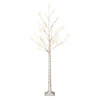 6ft. Pre-Lit White Artificial Twig Christmas Tree, White Lights, 2ct.
