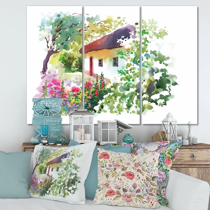 Designart - Rural Village On A Green Summer Day