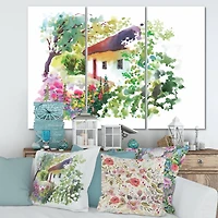 Designart - Rural Village On A Green Summer Day