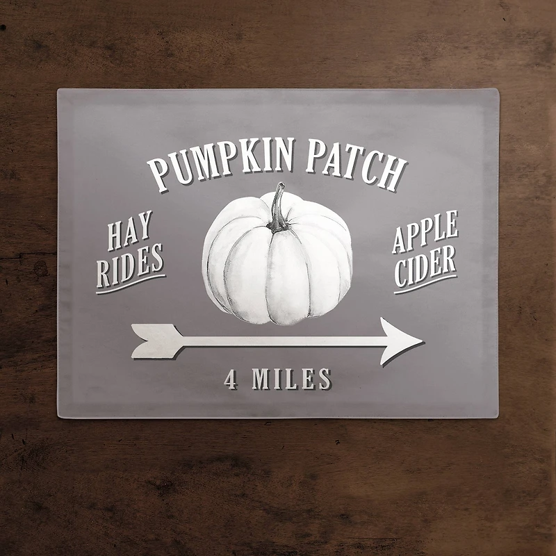 Gray Pumpkin Patch Polyester Twill Placemat
