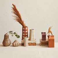 Hello Honey® 7.5" Brown Gourd Stoneware Vase