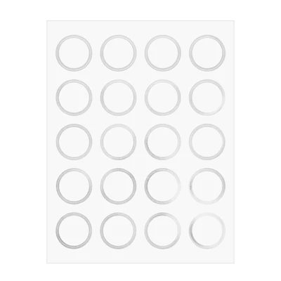 Silver Border Round Label Stickers by Recollections™