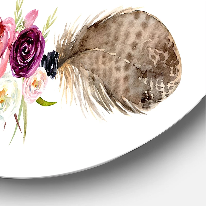 Designart - Ethnic Feathers and Flowers On Native Arrows III