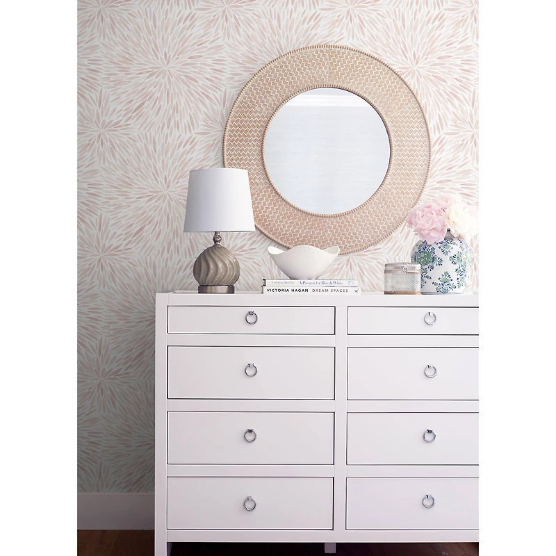 RoomMates Pink Cat Coquillette Burst Peel & Stick Wallpaper