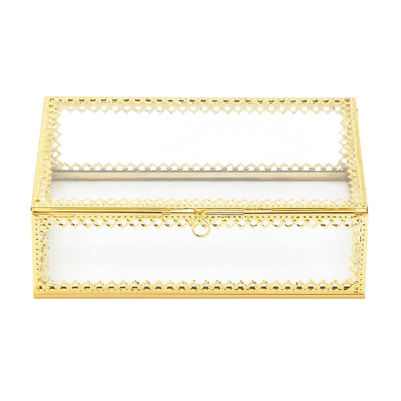 3" Gold Motif Jewelry Box