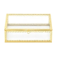 3" Gold Motif Jewelry Box