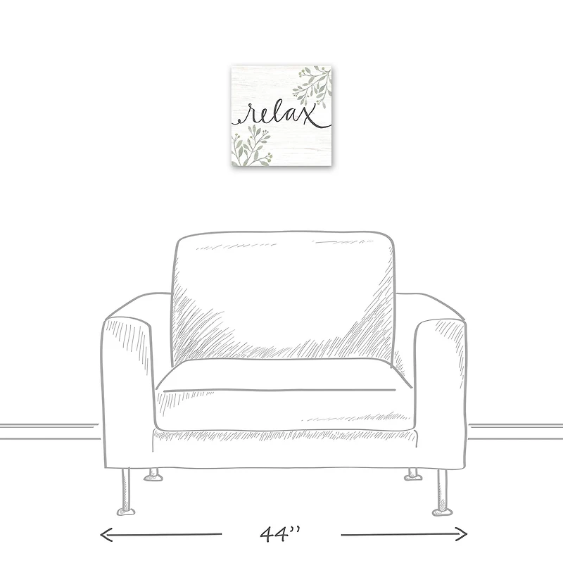 Relax Floral 12" x 12" Canvas Wall Art