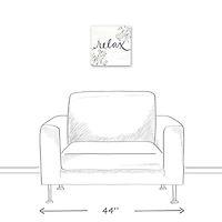 Relax Floral 12" x 12" Canvas Wall Art