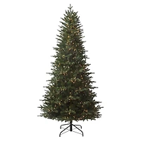 7.5ft. Pre-Lit Queensbury Fir Artificial Christmas Tree, Color Changing Cluster LED Lights
