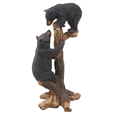 Design Toscano 36.5" Climbing Cubs Black Bear Statue