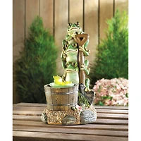 9.5" Solar Rotating Frog Garden Décor