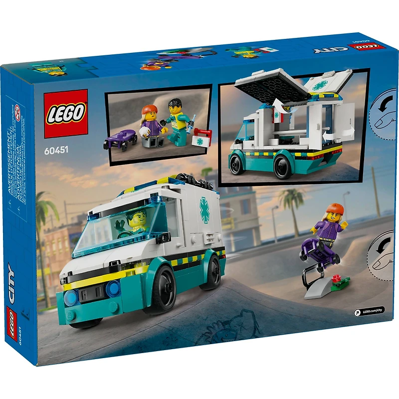 LEGO® City Emergency Ambulance Toy Truck Building Set 60451
