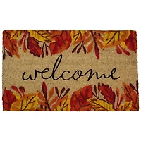 Leafy Fall Harvest Rectangular Welcome Doormat