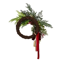 24" Christmas Joy Chimes Wreath