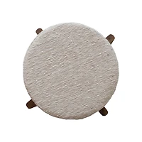 Hello Honey® 22" Woven Cotton & Wool Blend Table to Stool with Oak Wood Legs