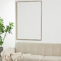 White wooden abstract dimensional dot home wall décor with brown wooden frame