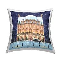 Stupell Industries Urban Holiday Winter Scenery Throw Pillow