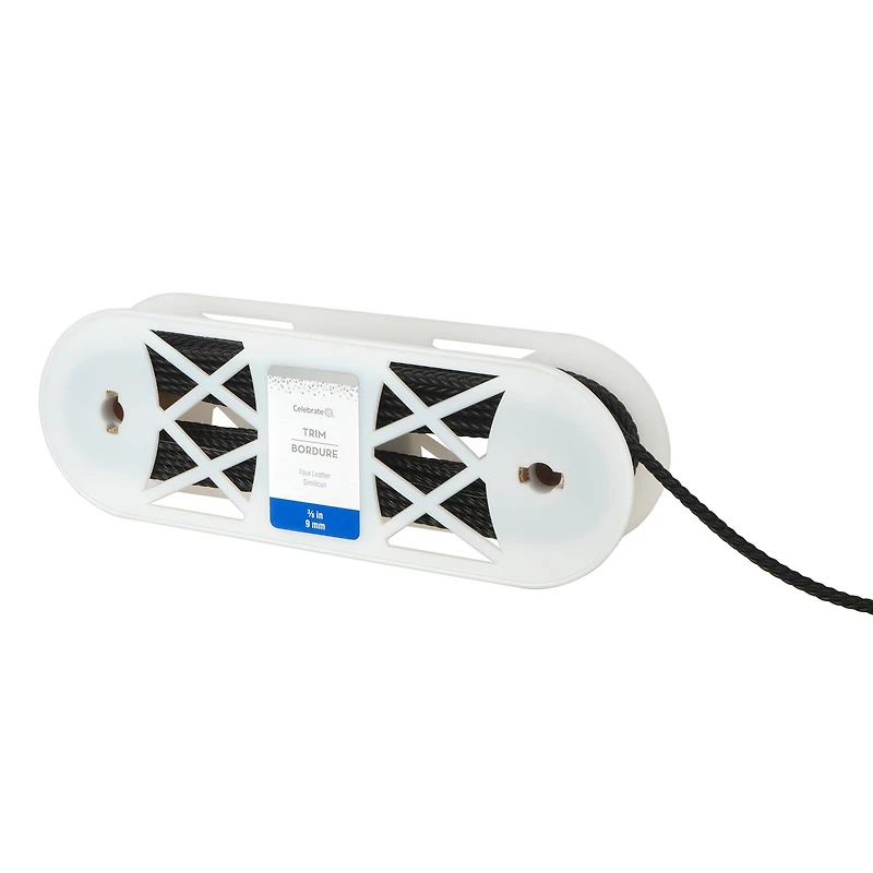 3/8" Braided Faux Leather Trim by Celebrate It