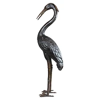 Design Toscano 39" Heron Head High Cast Bronze Garden Statue