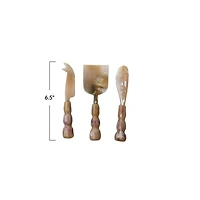 Hello Honey® Citron & Plum Elegance Natural Horn Cheese Knife Set