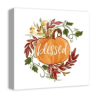 Blessed Pumpkin Vine Canvas Wall Art