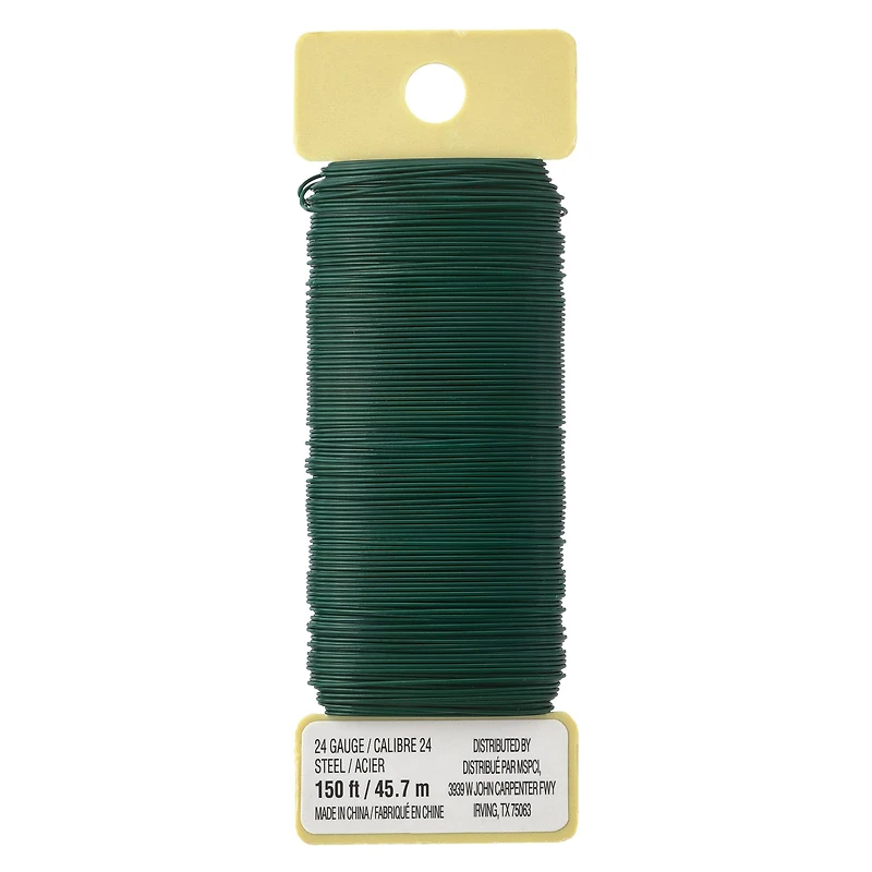 40 Pack: Gauge Green Floral Paddle Wire by Ashland