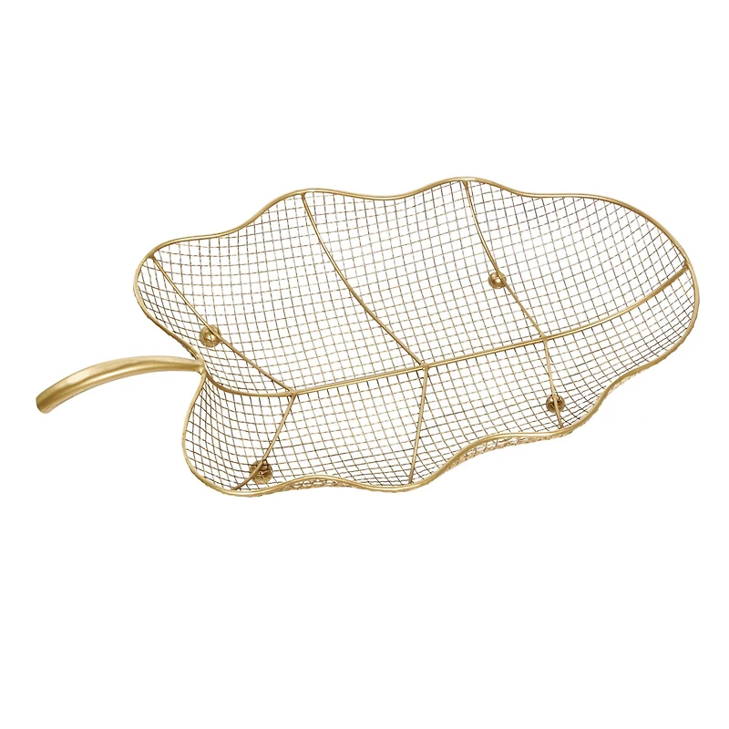 Set of 2" Gold Metal Traditional Tray 23", 19"