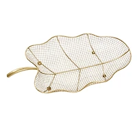 Set of 2" Gold Metal Traditional Tray 23", 19"