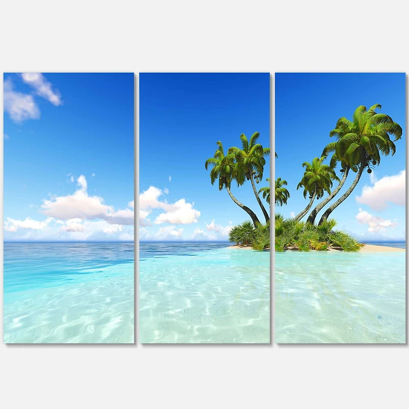 Designart - Corals Island under Blue Sky