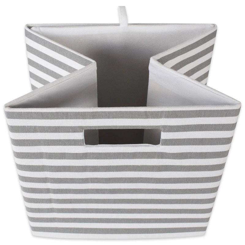 DII® 13" Gray Pinstripe Storage Cube