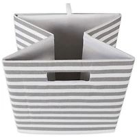 DII® 13" Gray Pinstripe Storage Cube