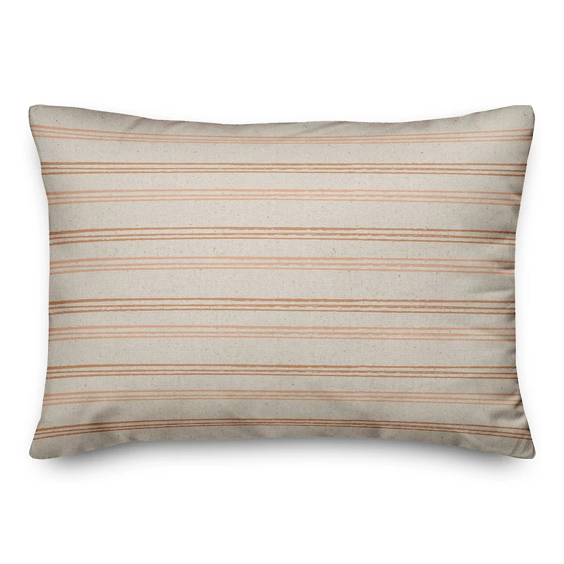 Rust Loose Lines 14" x 20" Throw Pillow